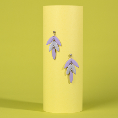 Cercei Lungi - Cercei Purple Dance cu nuanțe vibrante