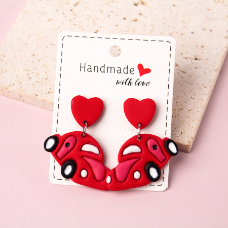 Passion for Red - Cercei Red Race în formă de mașinuțe roșii