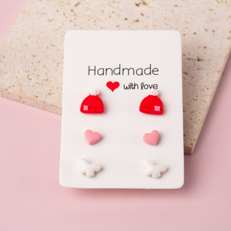 Valentine - Cercei cu motive de iarnă și primăvară