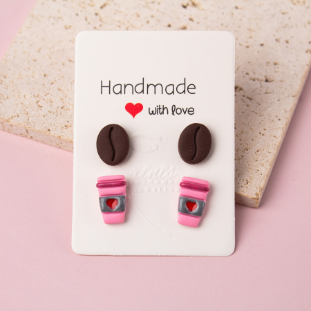 Cercei Studs - Set Cercei Coffee Break multicolor
