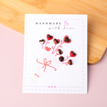 Tiny but Mighty - Cercei Inimă Glazurată multicolori