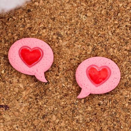Cercei Set Love Hat cu inimi colorate [3]