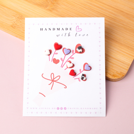 Tiny but Mighty - Cercei Mini Inimi Multicolor