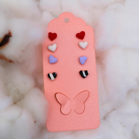 Cercei Studs - Cercei Mini Inimi Multicolor