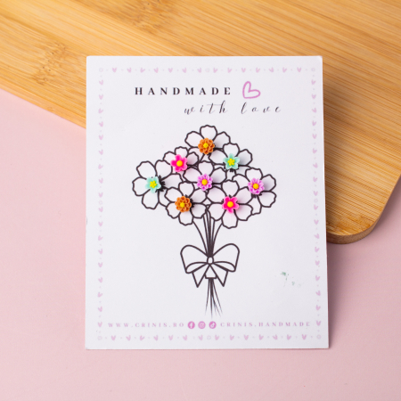 Primavara - Cercei Primăvară multicolori în formă de floare