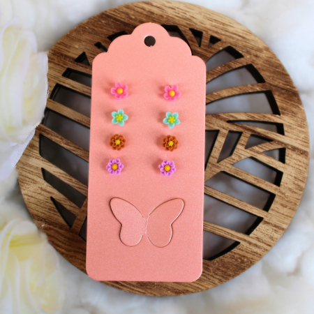 Cercei Studs - Cercei Primăvară multicolori în formă de floare