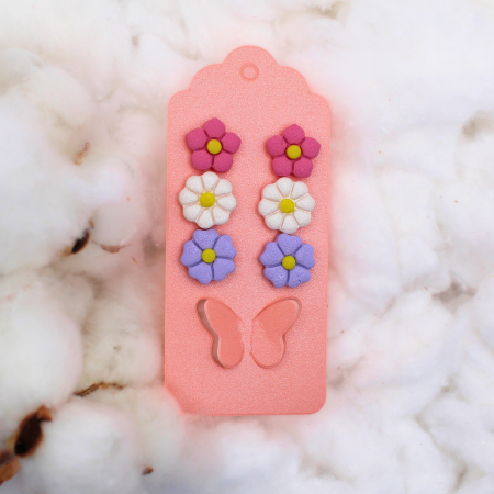 Cercei Studs - Cercei Primăvara din lut multicolori