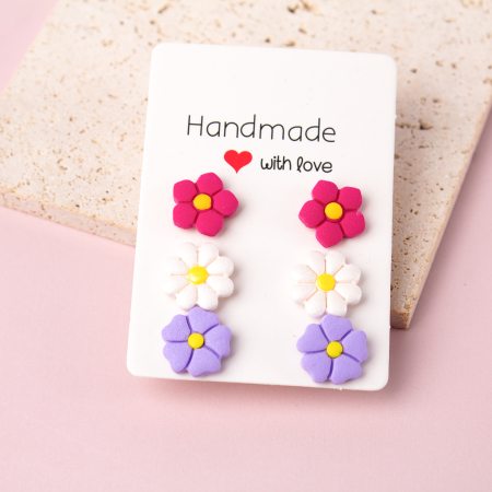 COLECTIE - Cercei Primăvara din lut multicolori