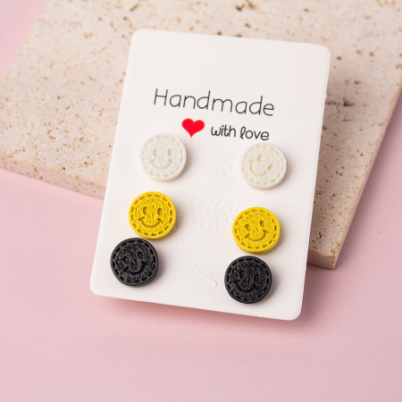 Primavara - Cercei Smiley multicolori veseli