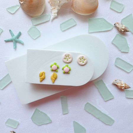 Cercei Studs - Cercei Summer Beach cu design tropical