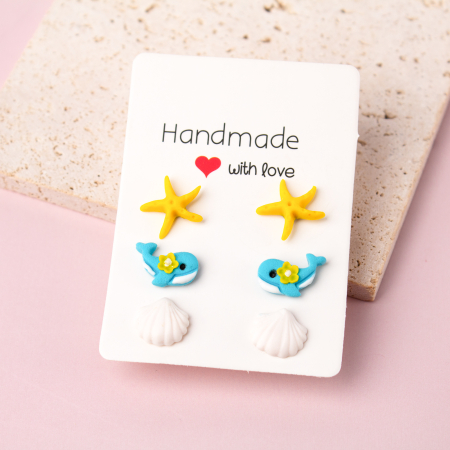 BIJUTERII - Set cercei Summer Sea cu simboluri marine