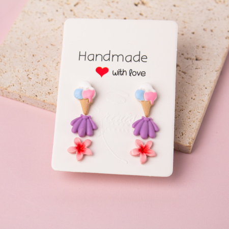 Cercei Studs - Cercei Summer Well cu simboluri maritime