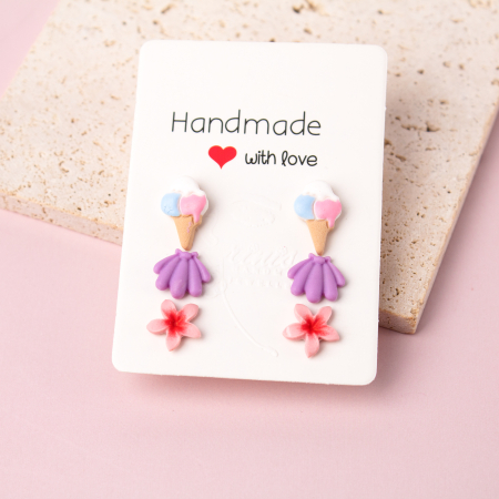 BIJUTERII - Cercei Summer Well cu simboluri maritime