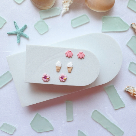 Cercei Studs - Set cercei multicolori tropicali