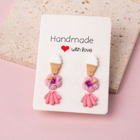 Cercei Studs - Set cercei multicolori tropicali