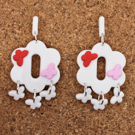 Cercei Sleeping Butterflies cu fluturi albi [1]
