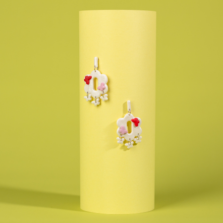 White Sensation - Cercei Sleeping Butterflies cu fluturi albi