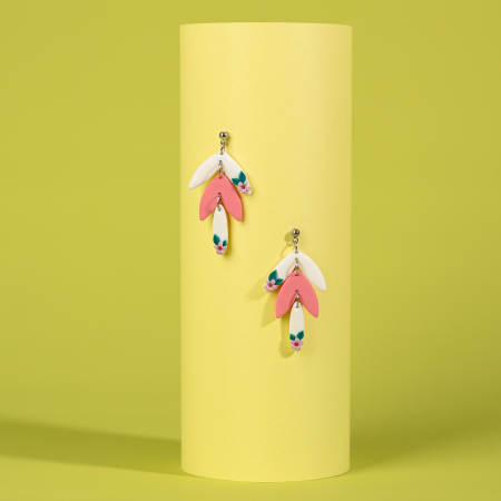 Primavara - Cercei Srena roz cu design elegant