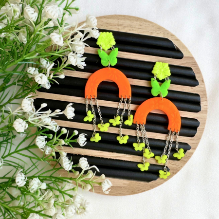 Neon Collection - Cercei Starlit Butterfly multicolori, strălucitori