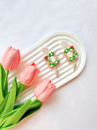 Cercei Storytale Book crem, design boem [2]