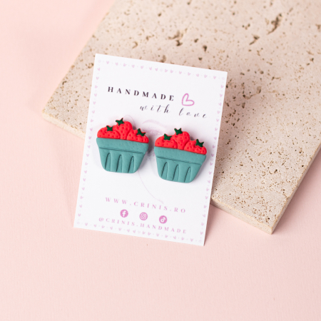 Fructe - Cercei - Strawberry Bucket