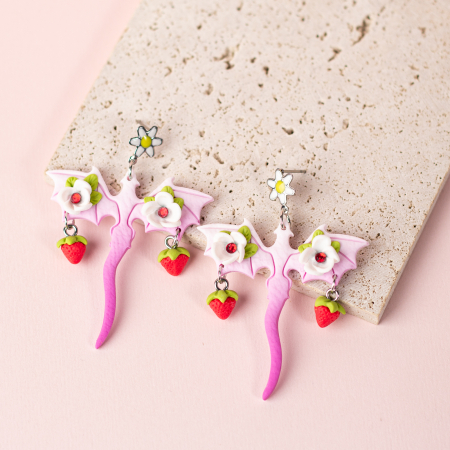 Fructe - Cercei - Strawberry Dragon