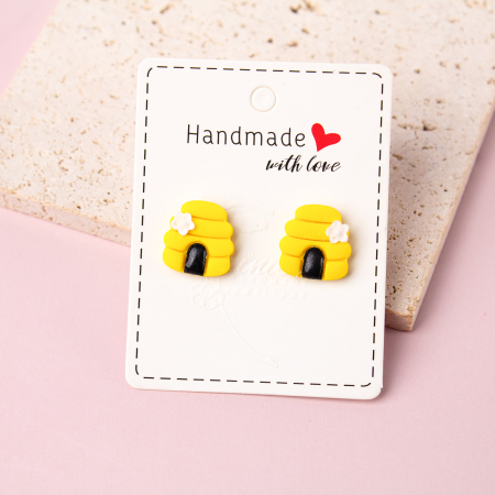 BIJUTERII - Cercei Stup de Albine culoare galben