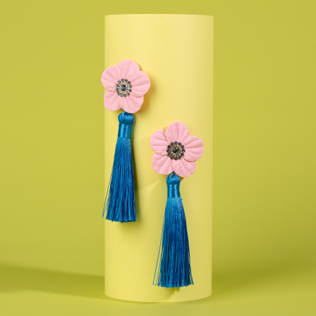 Primavara - Cercei Sunny Ophelia roz și albastru