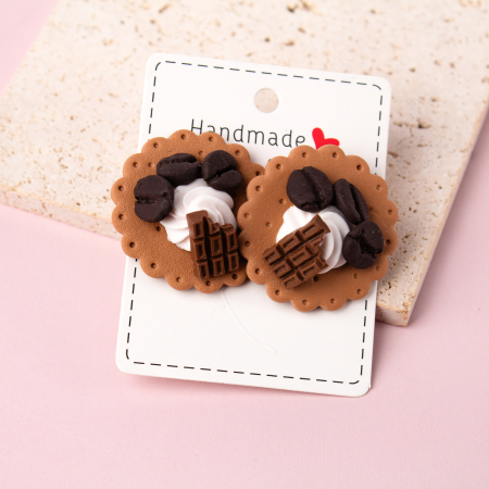 Cercei Medii - Cercei biscuite cu ciocolată și cafea