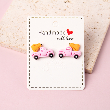 COLECTIE - Cercei jucăuși în formă de dubiță roz