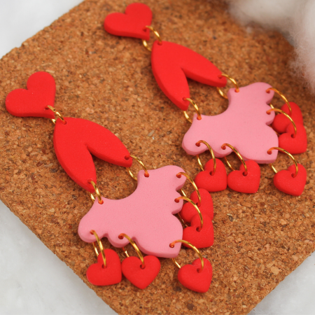 Cercei rosii Valentine Hearts [2]