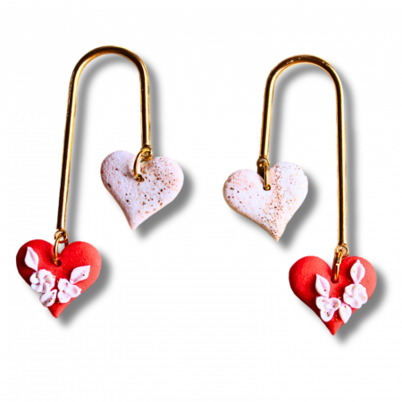 Cercei roșii Valentine's Elegance pentru primăvară [4]