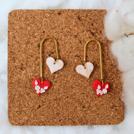 Primavara - Cercei roșii Valentine's Elegance pentru primăvară