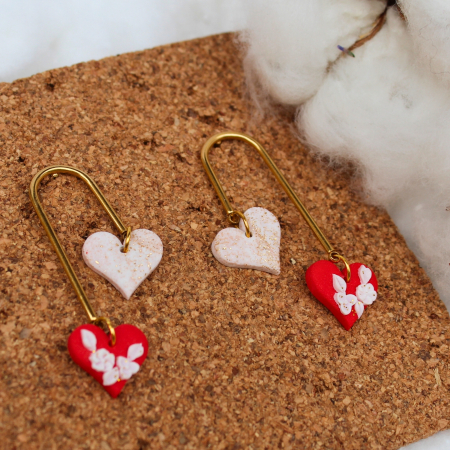 Cercei roșii Valentine's Elegance pentru primăvară [2]
