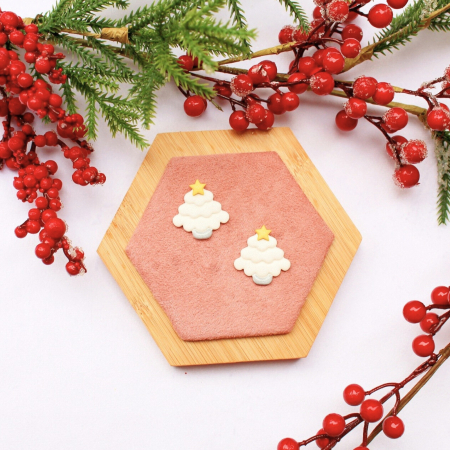 Cercei White Christmas Tree eleganți de Crăciun [1]