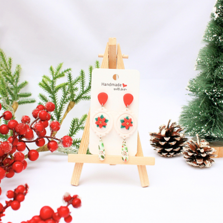 BIJUTERII - Cercei Winter Petals multicolori cu design floral subtil