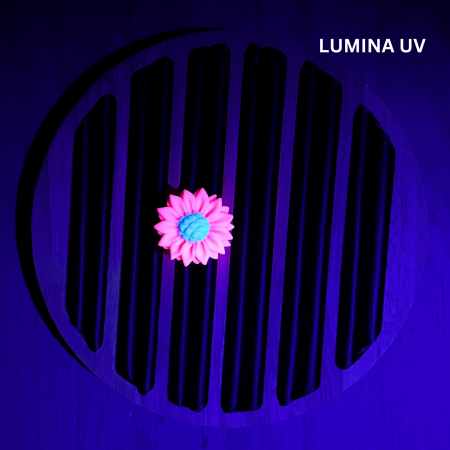 Inel Fluorescent Roz cu Design Floral [1]