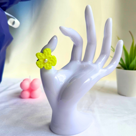 Neon Collection - Inel Neon Gleam galben vibrant