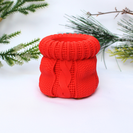 Lumanare Cozy Wine rosie cu design festivas [4]