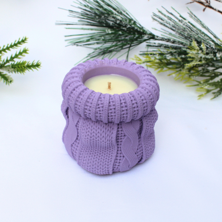 Lumânare cozy Wine Lila cu aromă de Crăciun [2]
