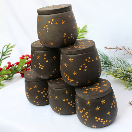 Lumanare decorativa in recipient handmade [3]