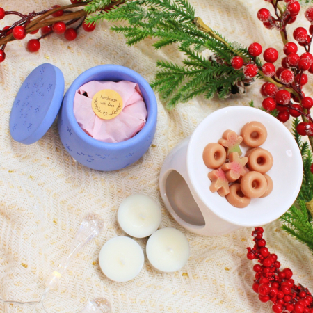Wax Melts - Wax Melts Ginger Doughnut în recipient elegant din ciment