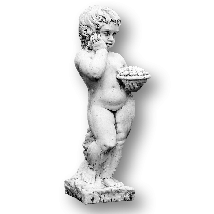 Statue Putto Fiori Mica [1]