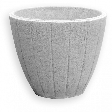 Vaza si Jardiniere Turnate - Ghiveci Diametru 60 cu Striatii Galben Negru Gri