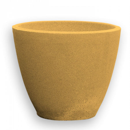 Vaza si Jardiniere Turnate - Ghiveci Flori Bol Inalt 60 Galben
