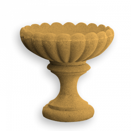 Vaza si Jardiniere Turnate - Ghiveci Flori cu Picior Galben