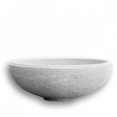 Vaza si Jardiniere Turnate - Ghiveci Rotund Semiinalt 80 cm Galben Negru Gri