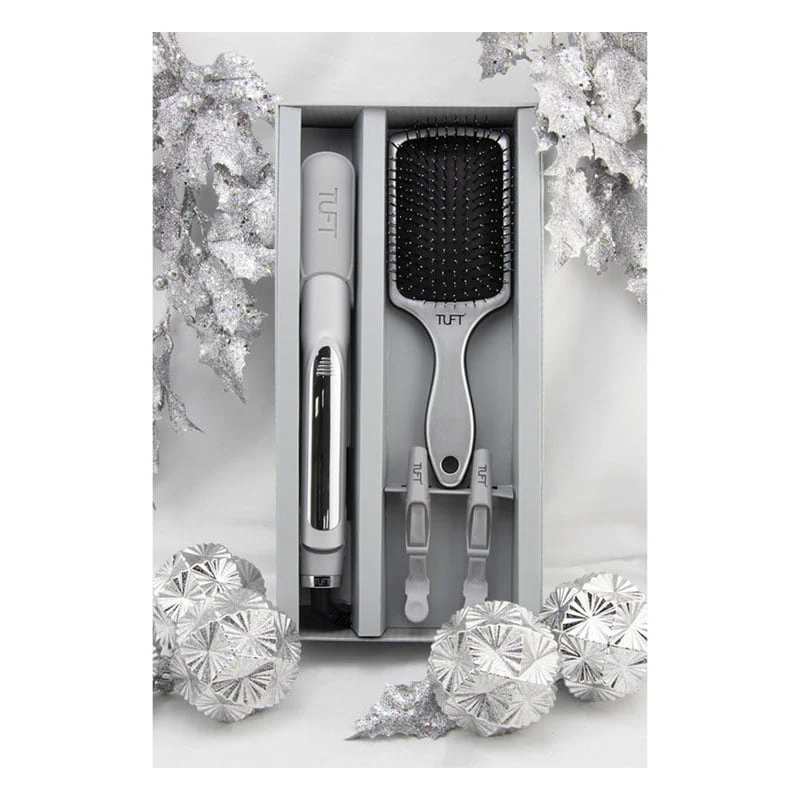 Set Placa de Par Profesionala- Tuft- Diamond Plus Styler- Silver Snow [2]