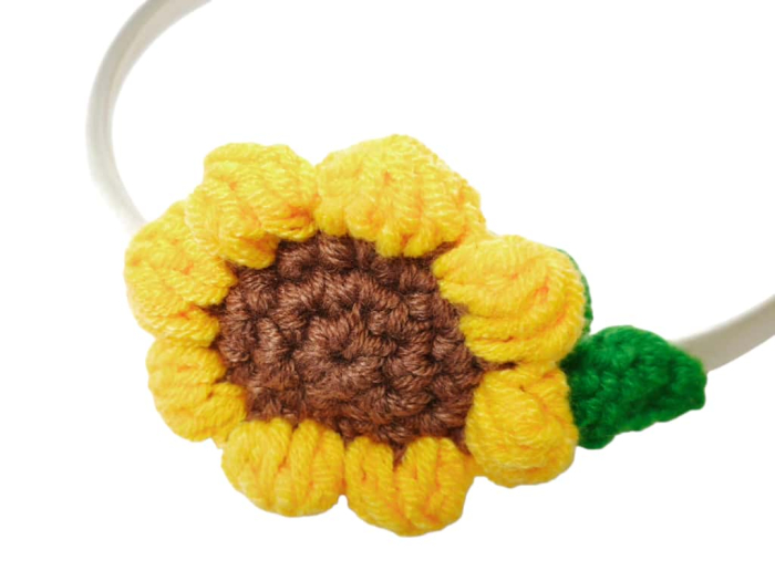 Bentita cu Floarea soarelui crosetata [2]