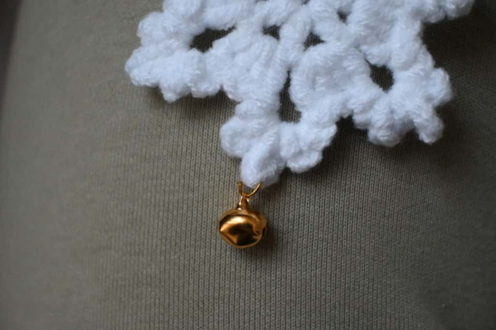 Decoratiune brad crosetata - fulg de nea [3]